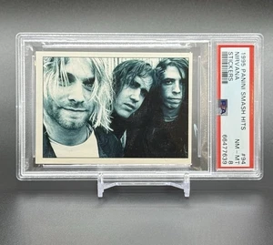 1995 Panini Smash Hits Stickers NIRVANA Kurt Cobain Dave Grohl PSA 8 NM-MT - Picture 1 of 6