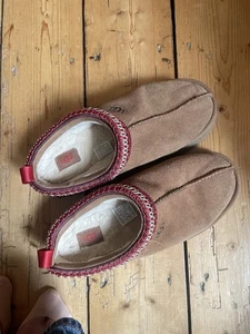 UGG Tasman Slippers Boots, Size 6, Mustard Seed Brown Suede - Picture 1 of 7