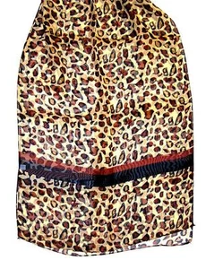 SCARF Extra Large Chiffon Tan Chestnut Brown Black Cheetah WILD CAT PRINT - Picture 1 of 1
