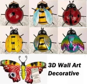 Recinzione da parete 3D metallo decorativa colorata arte da parete giardino esterno da appendere - Foto 1 di 15