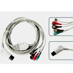 Normal 6PIN ECG EKG Cable BCI CSI COLIN with Leadwire Snap AHA 5Lead TPU - Picture 1 of 2
