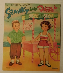 Rare Little Rascals SPANKY & DARLA Paper Dolls 1957 Uncut - Picture 1 of 5