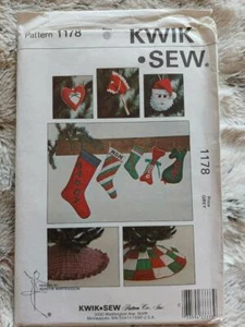 Kwik Sew 1178 Vintage Tree Skirts, Stockings in 3 sizes, Ornaments - Picture 1 of 2