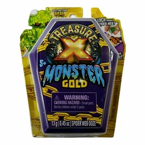 TREASURE X Monster GOLD Spider Web Ooze en Ataúd Construye tu Monstruo Paquete de 2 - Imagen 1 de 2