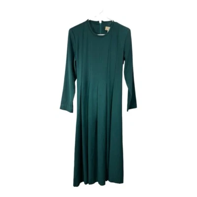 Vestido Vintage Orvis Talla 6 Mediano Midi Verde Manga Larga Modest Country Foto 1 de 4