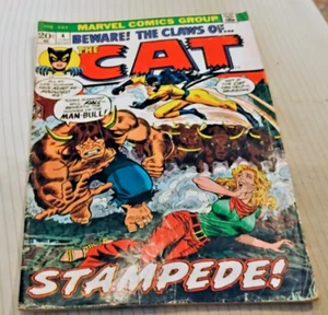 CAT #4 6.5 // COPERTINA JOHN ROMITA & TONY MORTELLARO MARVEL COMICS 1973 - Foto 1 di 1