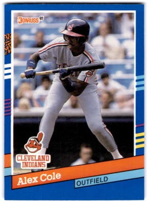 Alex Cole 1991 Donruss #383c Cleveland Indians - Image 1 of 2