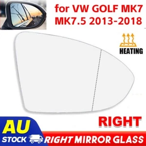 Right Side Mirror Glass for VW GOLF MK7 MK7.5 2013-2018 With Heated Convex Base - Picture 1 of 16