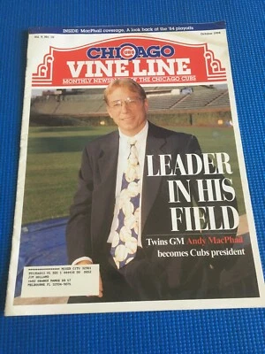 Baseball Chicago Cubs Vine Line Vol 9 No 10 October 1994 MacPhail As Is - Image 1 of 3