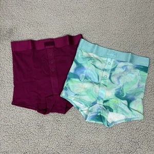 Lot of 2 Victorias Secret Boyshort Boxer size XS Panties Tie dye and Maroon - Picture 1 of 14