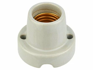 Porzellan Aufbau E27 Lampenfassung Fassung Lampe 1000W Terrarien grau - Bild 1 von 6