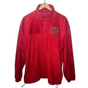 Orange County Choppers O.C.C. 1/4 Zip Red Fleece Pullover Biker Casual L NWT - Picture 1 of 9