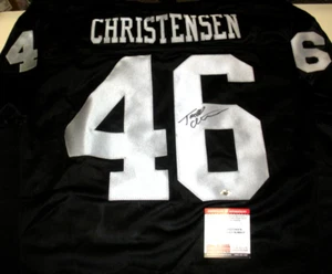 TODD CHRISTENSEN OAKLAND RAIDERS W/COA SIGNED OFFICIAL LICENSED RAWLINGS JERSEY - Picture 1 of 2