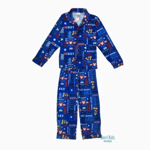 Disney Store Authentic Mickey Mouse Blue Pajama Set Boys Size 9/10 PJs - Picture 1 of 5
