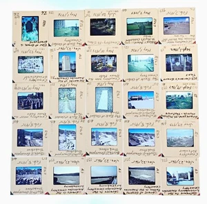 mid century lot 25 film slides  cemetery GRAVESTONES tombstones US & europe  #14 - Bild 1 von 17
