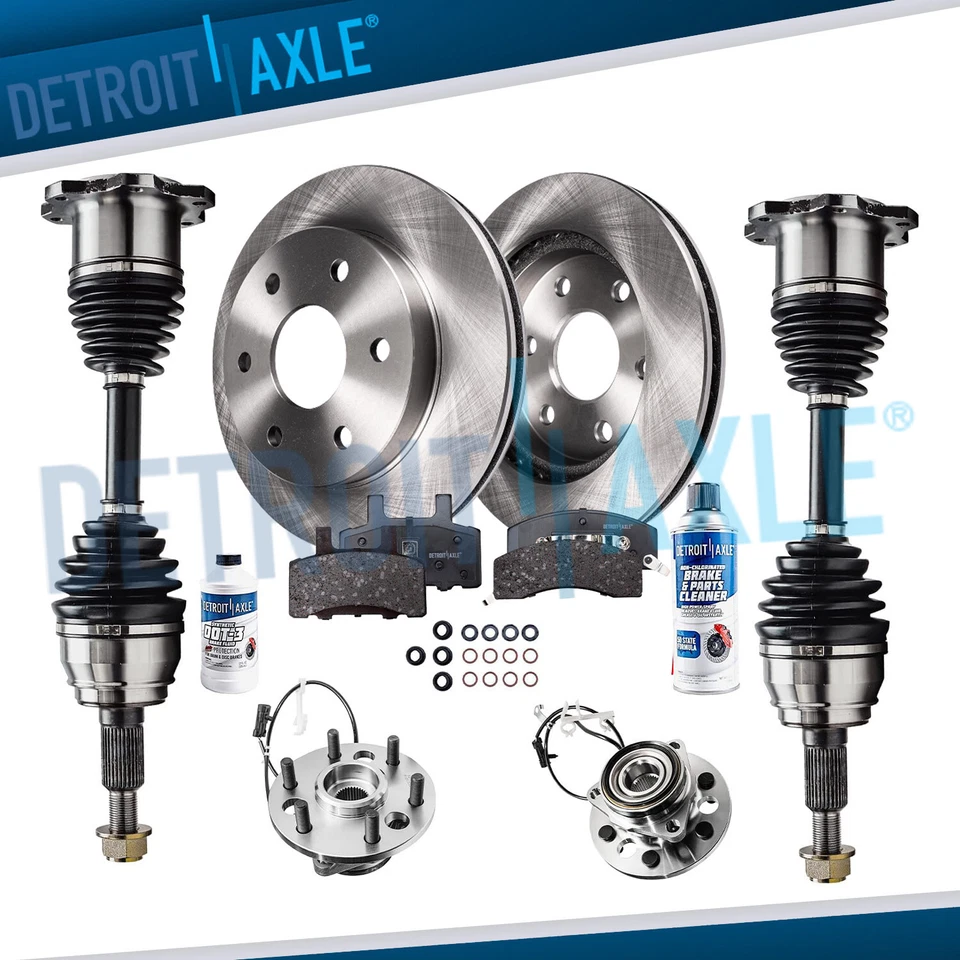 Rotores delanteros pastillas de freno cojinete de rueda bujes ejes para Chevrolet Tahoe GMC Yukon Foto 1 de 4