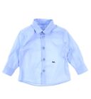 Danielle Alessandrini Boys Shirt Buttons Blue Grey 6Mths Made In Italy Rrp 118
