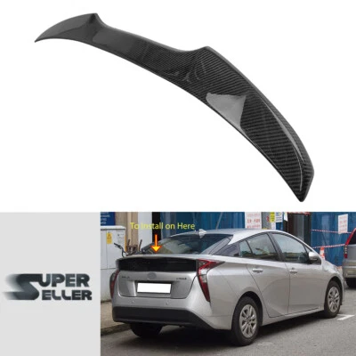 Alerón trasero tipo V carbono apto para Toyota Prius XW50 5D Liftback 15-22 Foto 1 de 4
