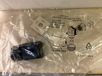 Burkert 2508-00/3 型连接器适用于 DIN EN 175301-803 Form A 0-250V 交流电/直流 — 第 1/2 张图片