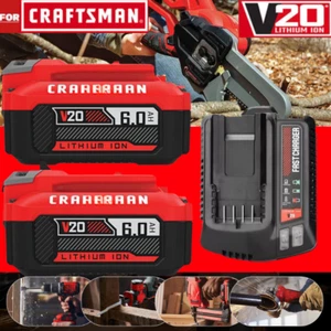 6.0Ah 20 Volt Max For Craftsman V20 Li-Ion Battery Pack CMCB206 CMCB204 CMCB202 - Picture 1 of 13