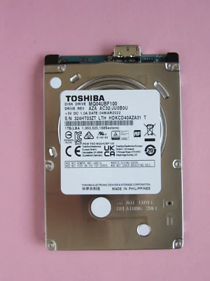 Toshiba 1TB 2.5" USB HDD MQ04UBF100 AZA AC32/ JU0B0U March 2022 LTH HDKCD40AZA31 - Image 1 of 4