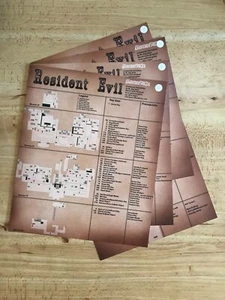 Resident Evil 1 HD Remaster Large Maps Walkthrough Guide Posters PS3 PS4 PC GC - Picture 1 of 9