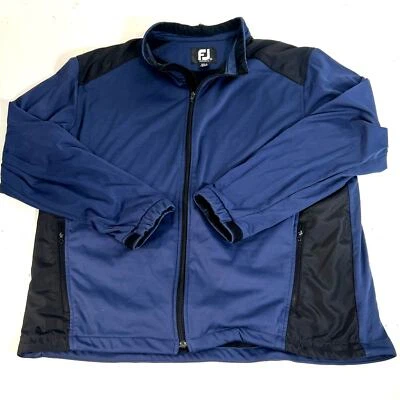Chaqueta Dryjoys Footjoy FJ Para Hombre Grande Cremallera Completa Manga Larga Golf Azul Negro XXL Foto 1 de 4