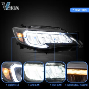 Faros reflectores LED VLAND para Subaru Impreza WRX Outback Dynamic DRL 08-14 - Imagen 1 de 8
