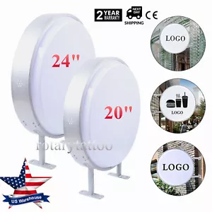 LED Light Box Round Double Sided Outdoor Advertising Illuminated Projecting Sign - Picture 1 of 31