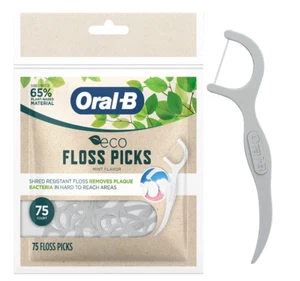 Oral-B Eco Zahnseide Picks Nachhaltig Mint 75 Picks Brandneu - Bild 1 von 1