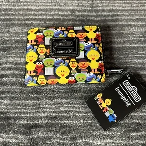 Loungefly Wallet Sesame Street Place Sea World Exclusive Big Bird Elmo Zip New - Picture 1 of 13