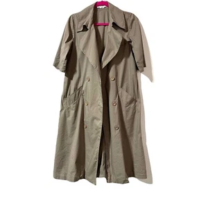 MAX MARA Trench Dress US Size 6 Double Breasted Short Sleeve Italy Cotton Blend - Picture 1 of 12
