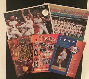 1993 Philadelphia Phillies Official Souvenir Scorebooks & team photos - Picture 1 of 5