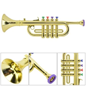 Trompete Gold Entertainer Kinder Spielzeug Trumpet ABS Musikinstrument - Bild 1 von 12