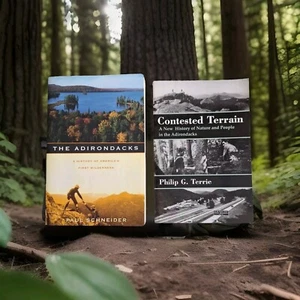 Adirondack Mountains History Lot of 2 TPB Wilderness People Ecosystems - Picture 1 of 24