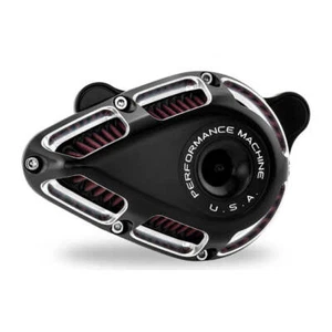 Performance Machine Jet Air Cleaner Kit Black Contrast Cut For 18-22 Softail - Picture 1 of 2