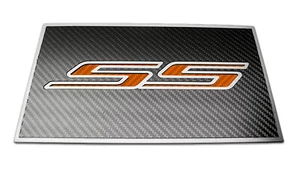 ACC Fuse Box Cover Plate Orange C-Fiber Vinyl fits 16-19 Camaro SS-Carbon Fiber - Picture 1 of 4