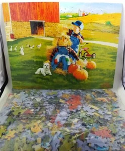 A LITTLE OFF THE TOP Westie Scarecrow Boy 500 Teile BOXLESS Puzzle NEU - Bild 1 von 1