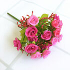 21 Head Bridal Wedding Bouquet Artificial Flower Fake Silk Rose Home Posy Decor