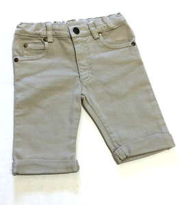 LOUIS & LOUISE BEIGE TWILL DENIM ADJ. WAIST CUFFED SHORTS SNAP & ZIP SZ.4 - Picture 1 of 3