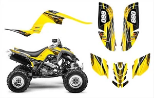 Raptor 660 graphics decal wrap kit 24 mil thick racing vinyl #3333 YELLOW - Picture 1 of 4
