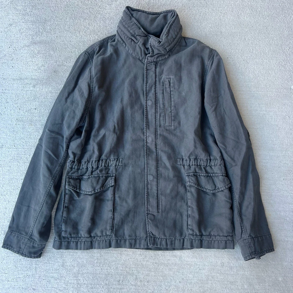 Chaqueta Parka James Perse Yosemite Con Capucha Utilitaria Gris Talla 2/M Ligera Foto 1 de 4