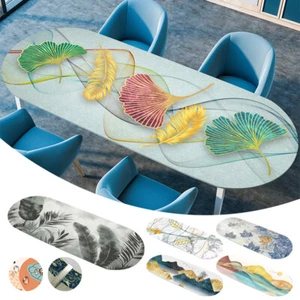 Ovale Tischdecke Wasserdicht Ölfest Elastisch Küche Esszimmer Party Tischdecke. - Bild 1 von 30