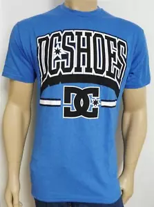 DC Schuhe Alumni T-Shirt Herren blau 50/50 hellbraun neu mit Etikett - Bild 1 von 2