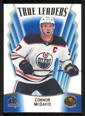 2021-22 SP Authentic True Leaders Blue #TL1 Connor McDavid - Image 1 of 2