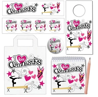 AK GIFTSHOP Gymnastics Party Bags Fillers Favours Goody Birthday Awards Kids Boys Girls
