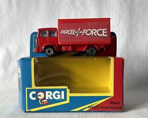Boxed Vintage CORGI Toy Car Parcel Force Truck 90041 Iveco Container 1991
