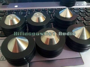 3Set 49-38mm Speaker Spike spikes Feet Steel Graphite Stand Base high end - Picture 1 of 4