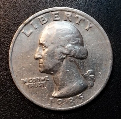 1985 P Washington quarter with a misaligned die strike Error - Image 1 of 3