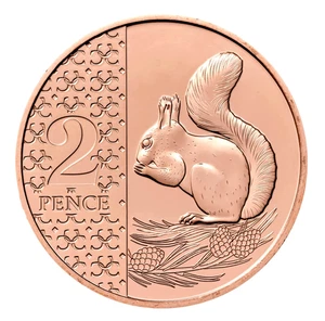 2025 TWO 2 PENCE RED SQUIRREL BRILLIANT UNCIRCULATED BU BUNC COIN - Picture 1 of 3
